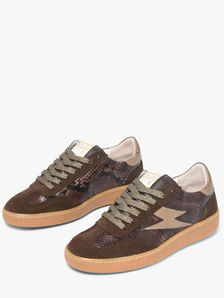 Sneakers Uit Leder Semerdjian Groen women LEEE445 ander zicht 1