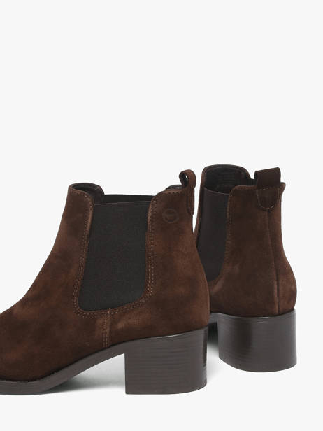 Enkellaarsjes Met Hak Uit Leder Tamaris Bruin women 41 ander zicht 2