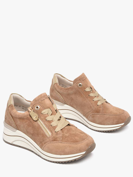 Sneakers Met Platformzool Uit Leder Remonte Beige women 64 ander zicht 1