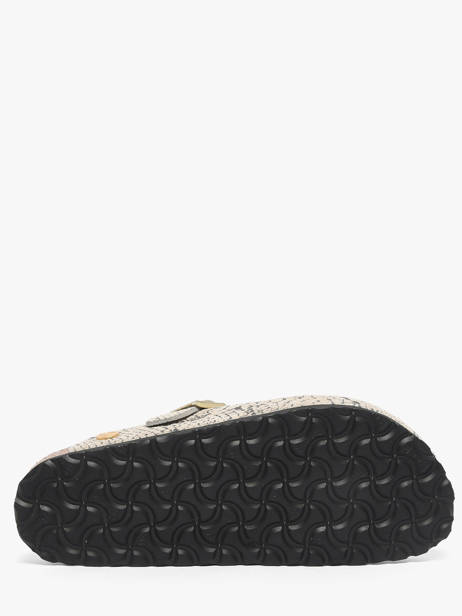 Slippers Uit Leder Birkenstock Grijs women 1033086 ander zicht 4