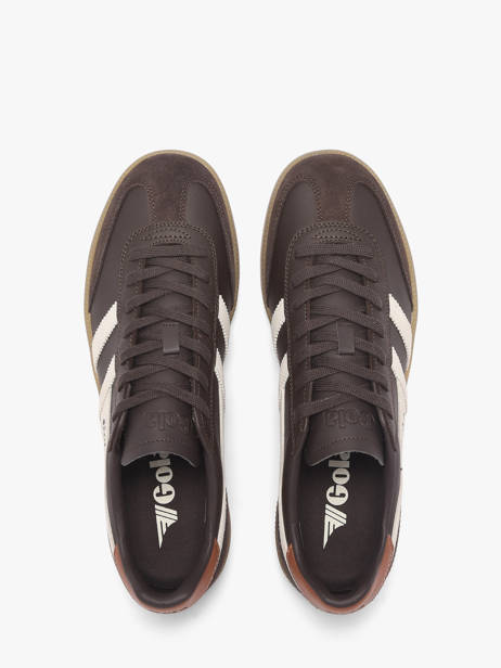 Sneakers Uit Leder Gola Bruin men CMB744CW ander zicht 3