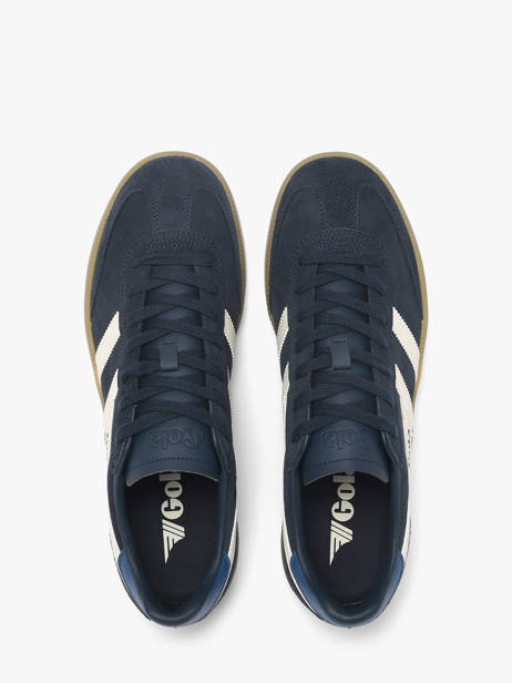 Sneakers Uit Leder Gola Blauw men CMB735ET ander zicht 3