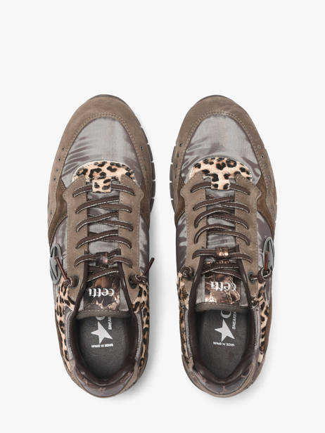 Sneakers Met Platformzool Cetti Bruin women SRA ander zicht 3