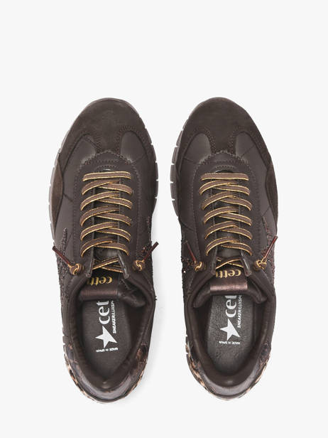 Sneakers Met Platformzool Cetti Bruin women SRA ander zicht 3
