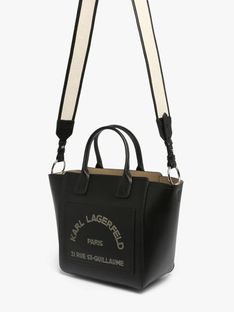 Handtassen K Daily Leder Karl lagerfeld Zwart k daily B3W30093 ander zicht 1