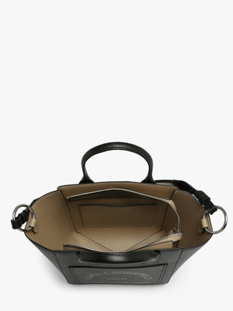 Handtassen K Daily Leder Karl lagerfeld Zwart k daily B3W30093 ander zicht 3