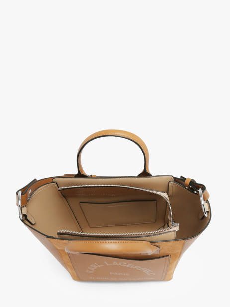 Handtassen K Daily Leder Karl lagerfeld Bruin k daily B3W30094 ander zicht 3