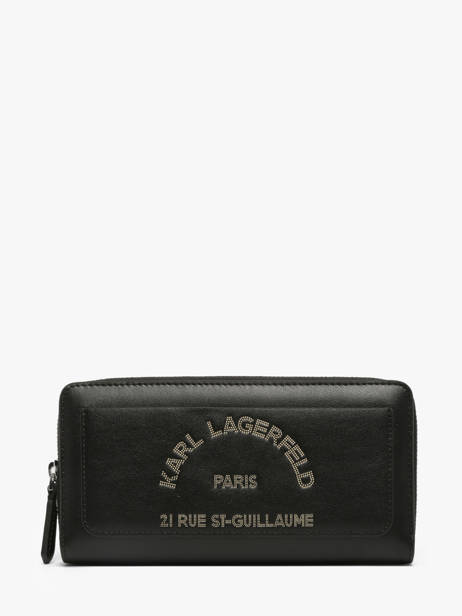Portefeuille Leder Karl lagerfeld Zwart k daily B3W32016