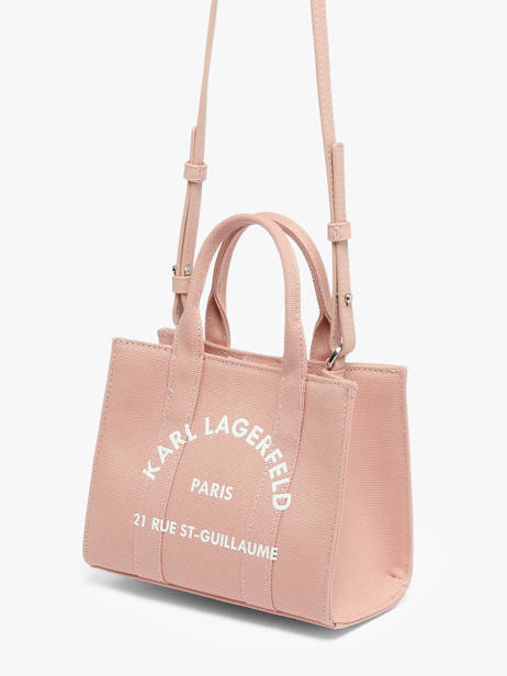 Cross Body Tas Rsg Katoen Karl lagerfeld Roze rsg A3W50118 ander zicht 1