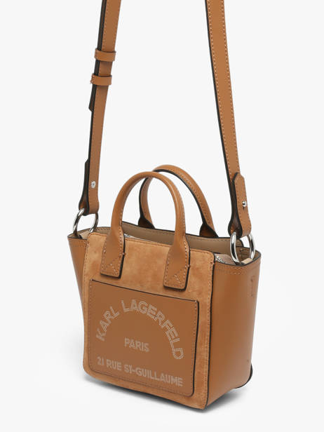 Cross Body Tas K Daily Leder Karl lagerfeld Bruin k daily B3W30325 ander zicht 1