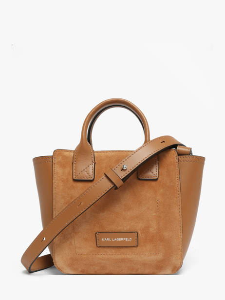 Cross Body Tas K Daily Leder Karl lagerfeld Bruin k daily B3W30325 ander zicht 4