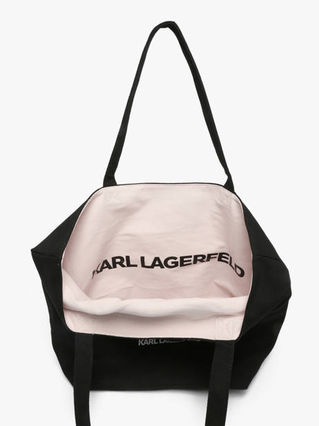 Schoudertassen K Ikon Katoen Karl lagerfeld Zwart k ikon B3W50017 ander zicht 3
