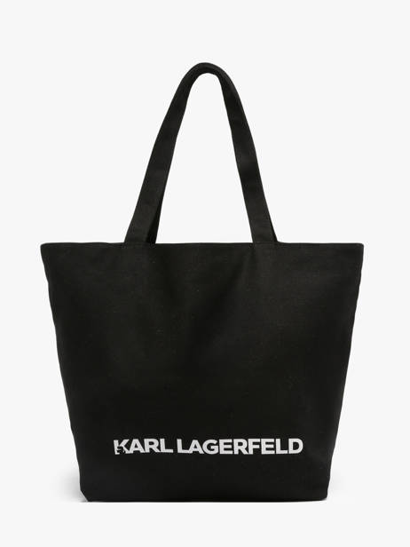 Schoudertassen K Ikon Katoen Karl lagerfeld Zwart k ikon B3W50017 ander zicht 4