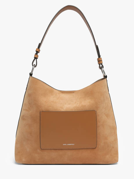 Schoudertassen K Daily Leder Karl lagerfeld Bruin k daily B3W30346 ander zicht 4
