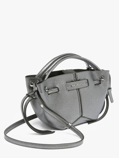 Cross Body Tas K Pierced Leder Karl lagerfeld Zilver k pierced B3W30356 ander zicht 1