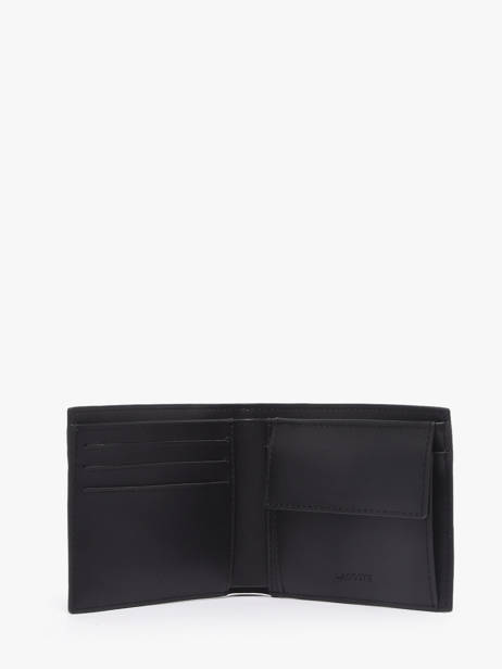 Portefeuille Leder Lacoste Zwart monogramme NH4400MR ander zicht 1
