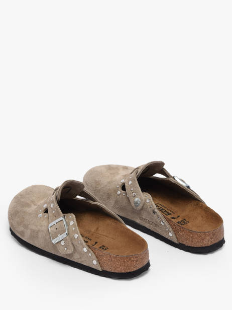 Slippers Boston Rivet Uit Leder Birkenstock Bruin women 1030418 ander zicht 3