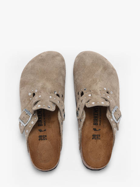 Slippers Boston Rivet Uit Leder Birkenstock Bruin women 1030418 ander zicht 4