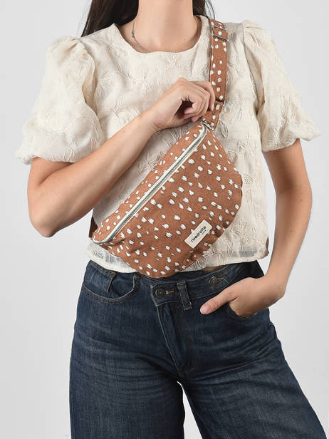 Belt Bag Custine Gerecycleerd Katoen Rivedroite Bruin biche oh ma biche CUSTBICH ander zicht 1