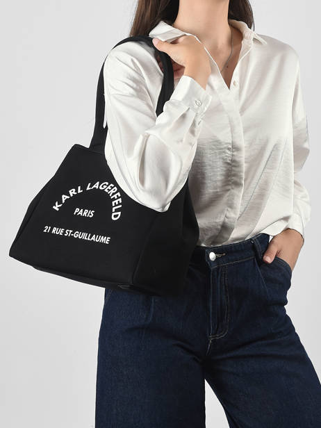 Schoudertas Rsg Katoen Karl lagerfeld Zwart rsg B1W50010 ander zicht 1