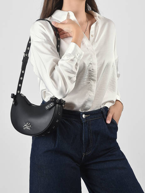 Cross Body Tas K Autograph Leder Karl lagerfeld Zwart k autograph B3W30049 ander zicht 1