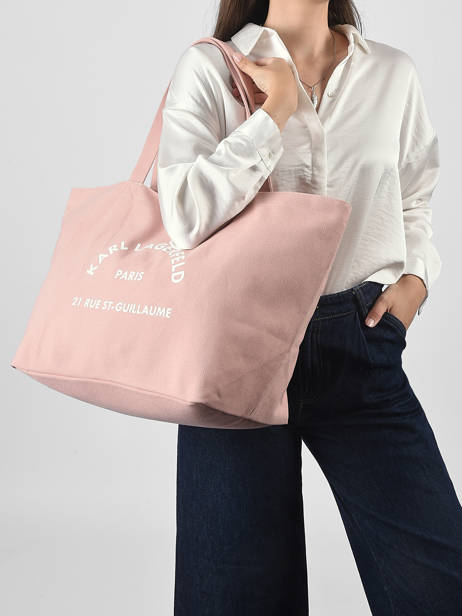 Schoudertas Rsg Katoen Karl lagerfeld Roze rsg A1W50006 ander zicht 1