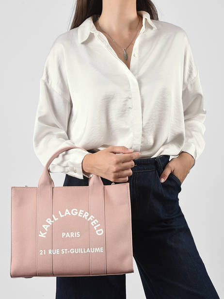 Handtas Rsg Katoen Karl lagerfeld Roze rsg A1W50010 ander zicht 1