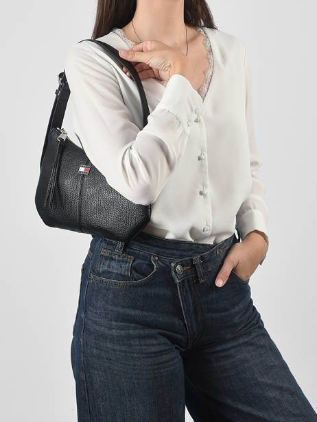 Schoudertas Tjw Slouchy Tommy hilfiger Zwart tjw slouchy AW18777 ander zicht 1