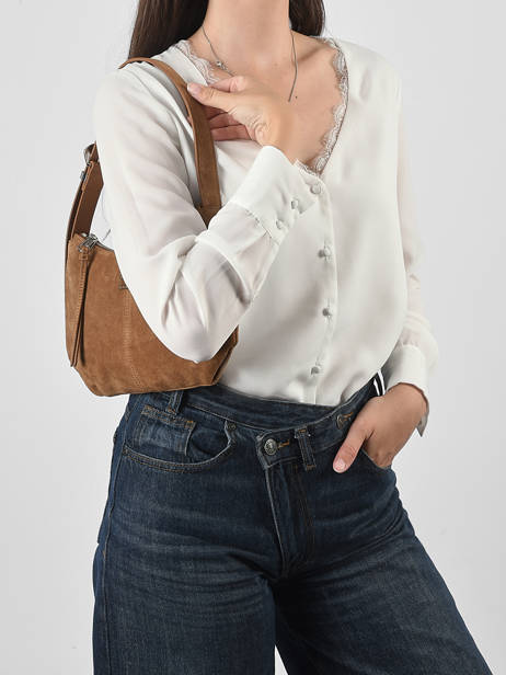 Schoudertas Tjw Slouchy Leder Tommy hilfiger Bruin tjw slouchy AW18859 ander zicht 1