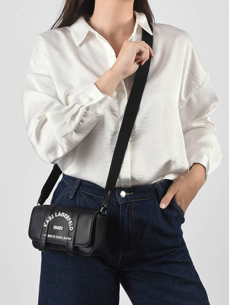 Cross Body Tas Rsg Leder Karl lagerfeld Zwart rsg B3W30342 ander zicht 1