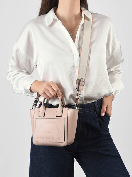 Cross Body Tas K Daily Leder Karl lagerfeld Roze k daily B3W30324 ander zicht 1