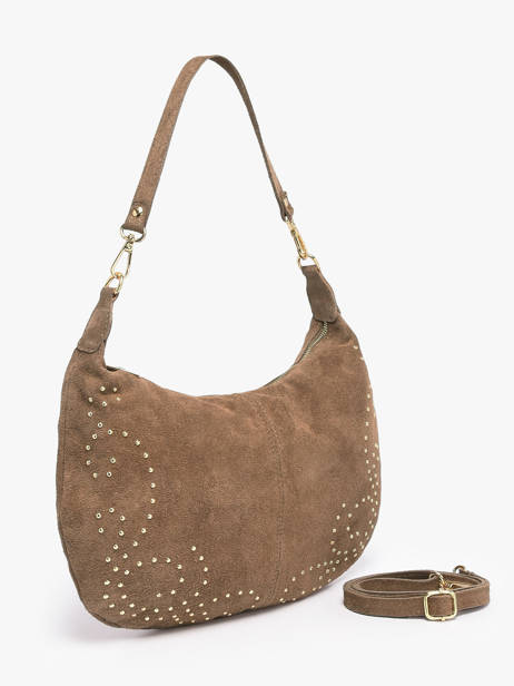 Schoudertas Velvet Milano Beige velvet VE26061 ander zicht 1