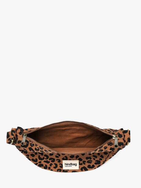 Cross Body Tas Leopard Katoen Hindbag Bruin leopard LE ander zicht 2