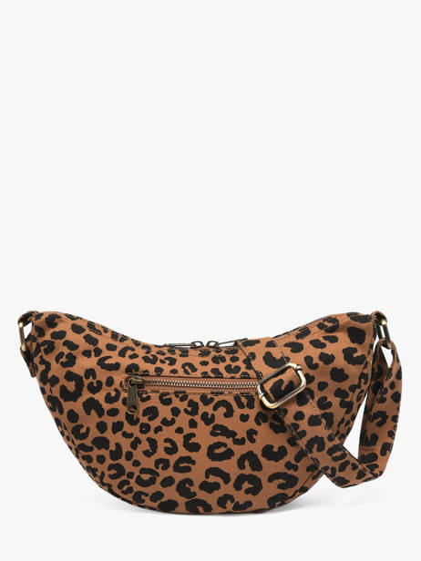 Cross Body Tas Leopard Katoen Hindbag Bruin leopard LE ander zicht 3