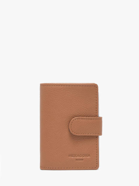 Kaarthouder Leder Hexagona Bruin confort 467254R