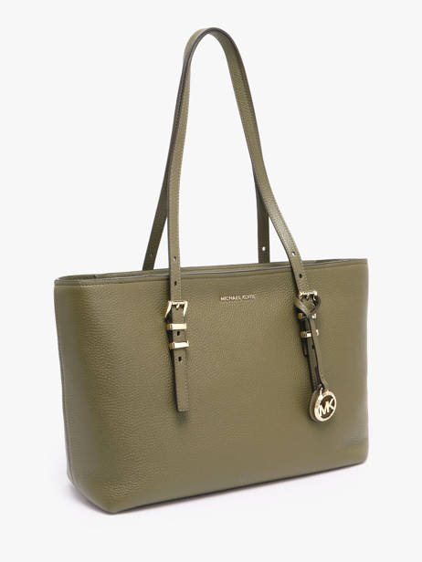 Handtas Quinn Leder Michael kors Groen quinn T5GQNT2L ander zicht 1