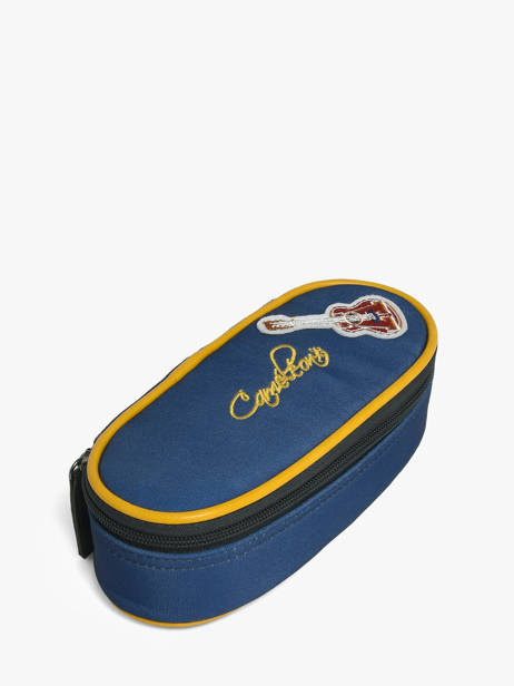 Pennenzak 2 Compartimenten Cameleon Blauw vintage family boulanger PLUM ander zicht 1