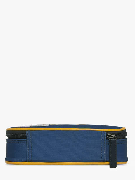 Pennenzak 2 Compartimenten Cameleon Blauw vintage family boulanger PLUM ander zicht 3