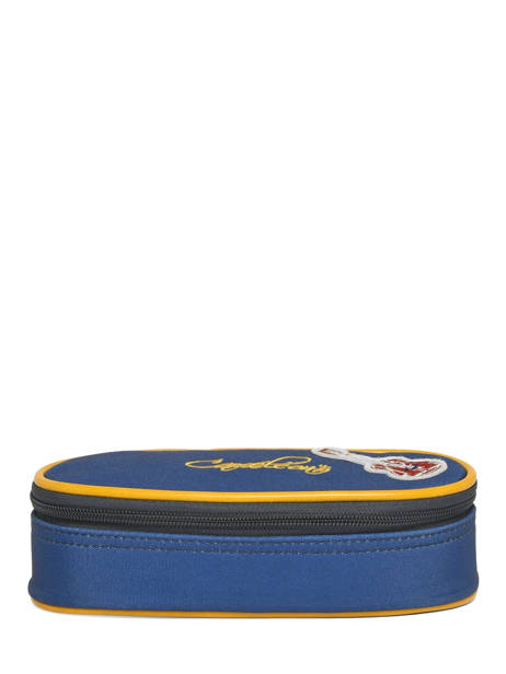 Pennenzak 2 Compartimenten Cameleon Blauw vintage family boulanger PLUM ander zicht 4