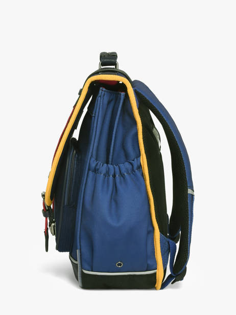 Rugzak 2 Compartimenten Cameleon Blauw vintage urban PBVBSD39 ander zicht 2