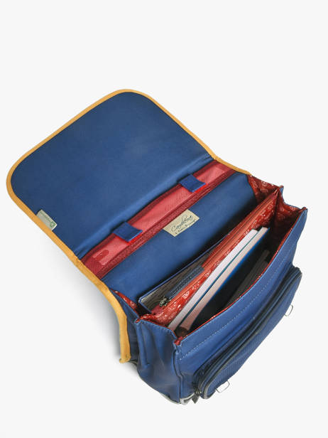 Rugzak 2 Compartimenten Cameleon Blauw vintage urban PBVBSD39 ander zicht 3
