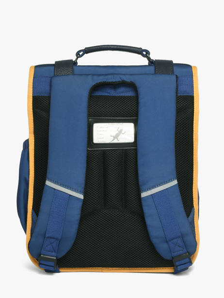 Rugzak 2 Compartimenten Cameleon Blauw vintage urban PBVBSD39 ander zicht 4