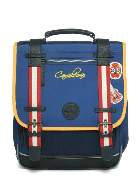 Rugzak 2 Compartimenten Cameleon Blauw vintage urban PBVBSD39 ander zicht 6