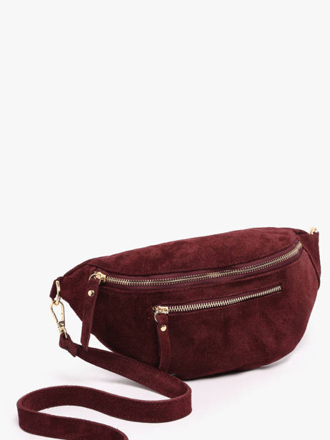 Heuptasje Leder Milano Rood velvet VE24119O ander zicht 1