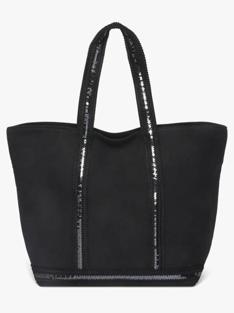 Handtas Cabas Katoen Vanessa bruno Zwart cabas 63140409 ander zicht 4