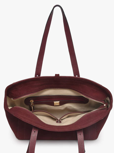 Schoudertas Altesse Suede Leder Etrier Rood altesse suede EASU088S ander zicht 4