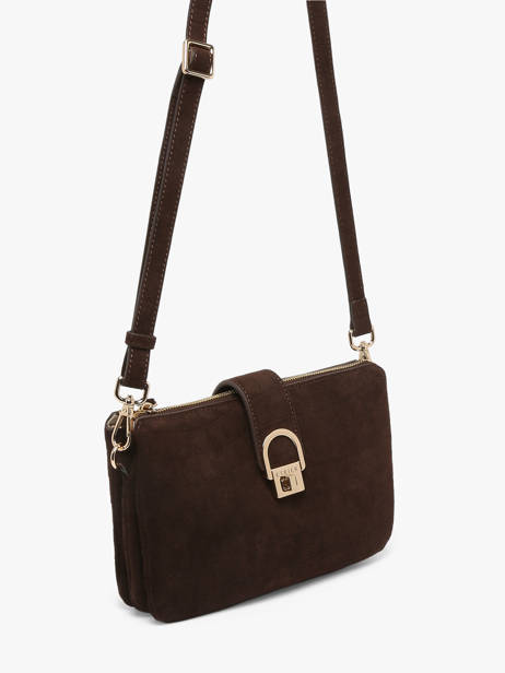 Cross Body Tas Equestre Croco Equestre Croco Etrier Bruin equestre croco EEQC0143 ander zicht 2
