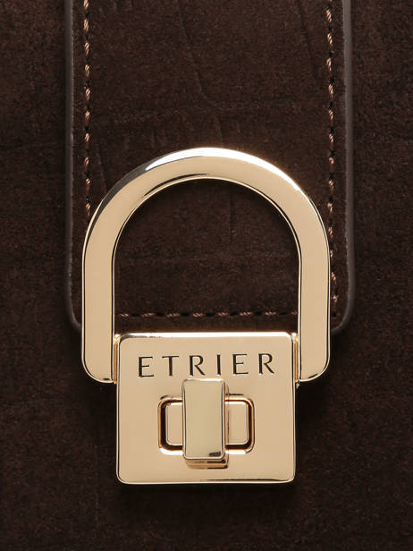 Cross Body Tas Equestre Croco Equestre Croco Etrier Bruin equestre croco EEQC0143 ander zicht 3