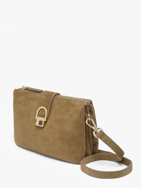 Cross Body Tas Equestre Croco Equestre Croco Etrier Bruin equestre croco EEQC0143 ander zicht 2