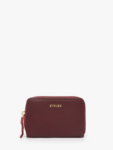 Portefeuille Torsade Leder Etrier Rood torsade ETOS096M
